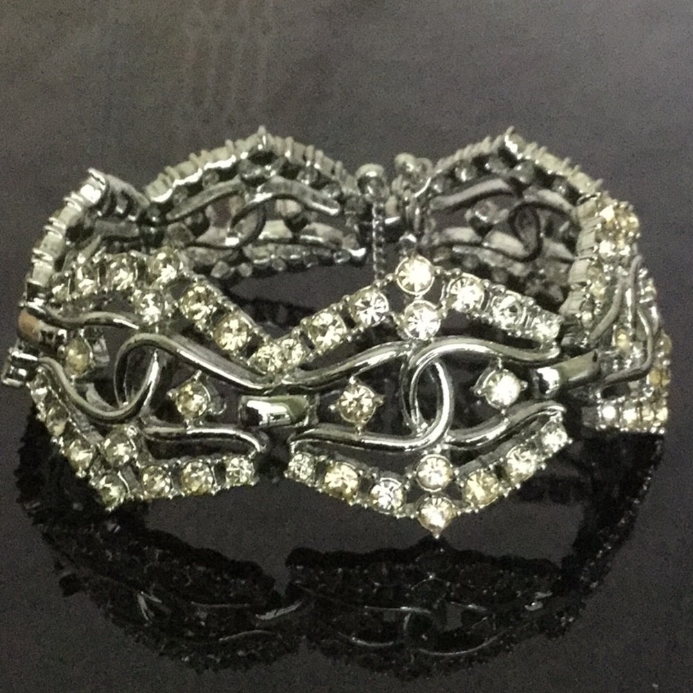 Vtg7”EmmonsSpecial IssueBracelerGold/SilverRhinest